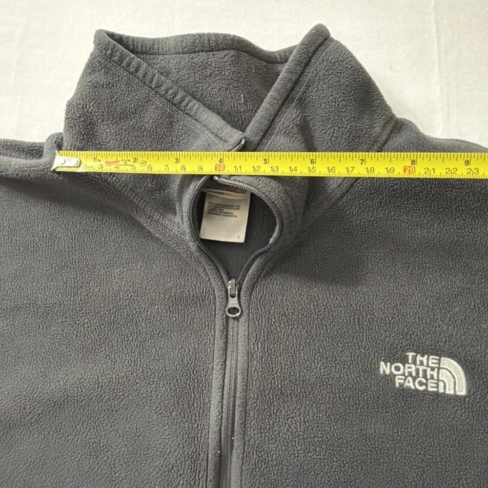The North Face Men's Quarter Zip Smokey Grey XL Warm Fleece Cap Rock Texture Gym